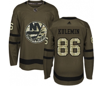 Adidas Islanders #86 Nikolay Kulemin Green Salute to Service Stitched NHL Jersey