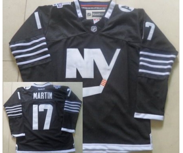 Men's New York Islanders #17 Matt Martin 2015 Reebok Black Premier Alternate Jersey