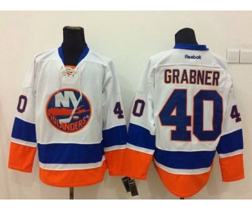 Men's New York Islanders #40 Michael Grabner White Jersey