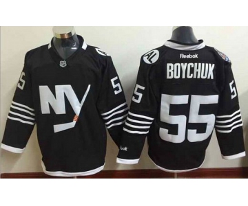 Men's New York Islanders #55 Johnny Boychuk 2015 Reebok Black Premier Alternate Jersey