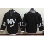 Men's New York Islanders Blank 2015 Reebok Black Premier Alternate Jersey