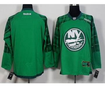 Men's New York Islanders Blank Green 2016 St. Patrick's Day Hockey Jersey
