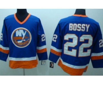 New York Islanders #22 Mike Bossy Light Blue Throwback CCM Jersey