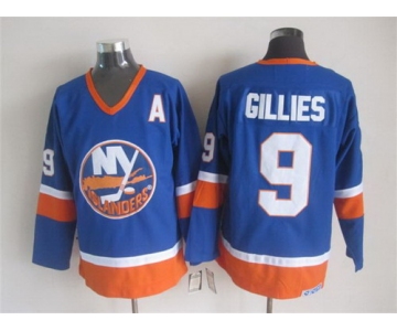 New York Islanders #9 Clark Gillies Light Blue Throwback CCM Jersey
