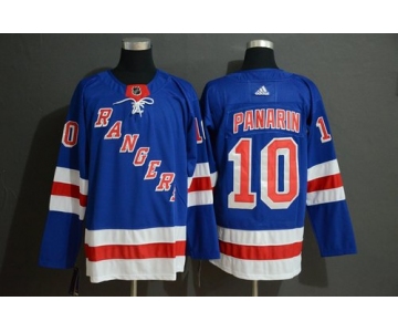 Men's New York Rangers 10 Artemi Panarin Blue Adidas Jersey