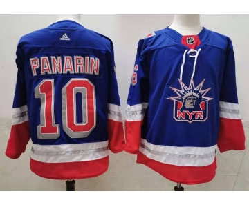 Men's New York Rangers #10 Artemi Panarin Light Blue 2021 Retro Stitched NHL Jersey