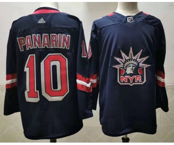 Men's New York Rangers #10 Artemi Panarin Navy Blue Adidas 2020-21 Stitched NHL Jersey