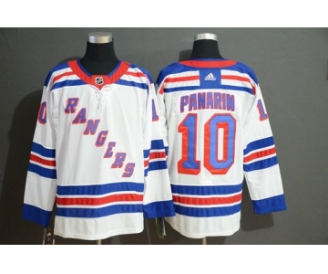 Men's New York Rangers 10 Artemi Panarin White Adidas Jersey