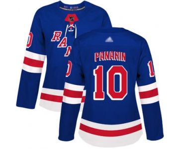Rangers #10 Artemi Panarin Royal Blue Home Authentic Women's Stitched Hockey Jersey