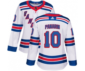 Rangers #10 Artemi Panarin White Road Authentic Women's Stitched Hockey Jersey