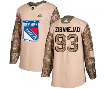 Adidas Detroit Rangers #93 Mika Zibanejad Camo Authentic 2017 Veterans Day Stitched Youth NHL Jersey