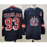 Men's New York Rangers #93 Mika Zibanejad Navy Blue Adidas 2020-21 Stitched NHL Jersey