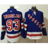 Men's New York Rangers #93 Mika Zibanejad Royal Blue Home 2017-2018 Hockey Stitched NHL Jersey