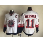 Men's New York Rangers #11 Mark Messier 1996-97 White CCM Vintage Throwback Jersey