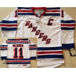 New York Rangers #11 Mark Messier White Throwback CCM Jersey