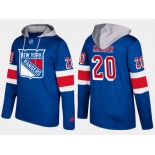 Adidas New York Rangers 20 Chris Kreider Name And Number Blue Hoodie