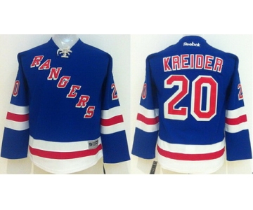New York Rangers #20 Chris Kreider Light Blue Kids Jersey
