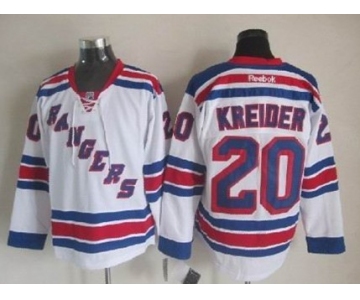 New York Rangers #20 Chris Kreider White Jersey