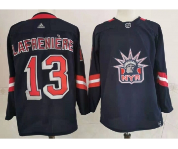 Men's New York Rangers #13 Alexis Lafreniere Navy Blue Adidas 2020-21 Stitched NHL JerseyL Jersey