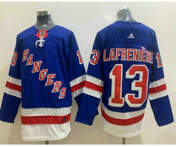 Men's New York Rangers #13 Alexis Lafreniere Royal Blue Adidas Hockey Stitched NHL Jersey