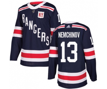Adidas Rangers #13 Sergei Nemchinov Navy Blue Authentic 2018 Winter Classic Stitched NHL Jersey
