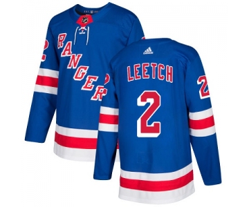 Adidas Rangers #2 Brian Leetch Royal Blue Home Authentic Stitched NHL Jersey