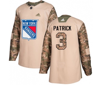 Adidas Rangers #3 James Patrick Camo Authentic 2017 Veterans Day Stitched NHL Jersey