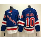 Men's New York Rangers #10 J. T. Miller Royal Blue Home 2017-2018 Hockey Stitched NHL Jersey