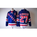 Men's New York Rangers #27 Ryan McDonagh Royal Blue Home 2017-2018 Hockey Stitched NHL Jersey