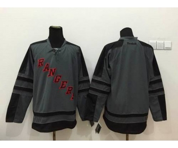 Men's New York Rangers Blank Charcoal Gray Jersey