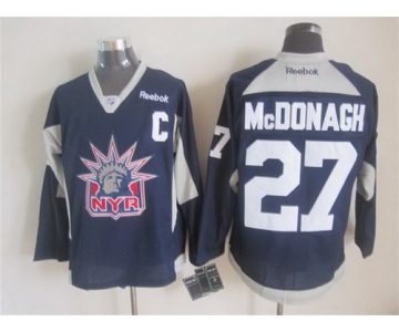 New York Rangers #27 Ryan Mcdonagh 2014 NYR Training Navy Blue Jersey