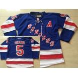New York Rangers #5 Dan Girardi Light Blue Jersey