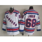 New York Rangers #68 Jaromir Jagr White Throwback CCM Jersey
