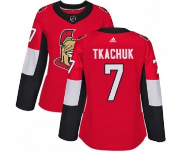 Women's Authentic Ottawa Senators #7 Brady Tkachuk Adidas Home Red Jersey
