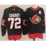 Men's Ottawa Senators #72 Thomas Chabot Black Adidas 2020-21 Stitched NHL Jersey