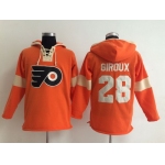 2014 Old Time Hockey Philadelphia Flyers #28 Claude Giroux Orange Hoodie