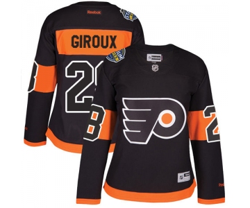 Flyers #28 Claude Giroux Black 2017 Stadium Series Women's Stitched NHL Jersey