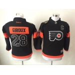 Flyers 28 Claude Giroux Black Youth Reebok Jersey