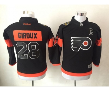 Flyers 28 Claude Giroux Black Youth Reebok Jersey