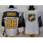 Men's Philadelphia Flyers #28 Claude Giroux 2008White NHL 2016 All-Star Premier Jersey