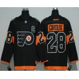 Men's Philadelphia Flyers #28 Claude Giroux Black 2017 Stadium Series Stitched NHL Reebok Hockey Jersey