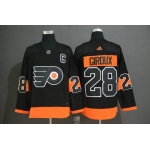 Men's Philadelphia Flyers #28 Claude Giroux Black Alternate Breakaway Player Adidas Jersey
