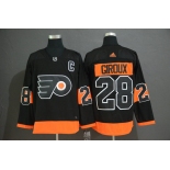 Men's Philadelphia Flyers #28 Claude Giroux Black Alternate Breakaway Player Adidas Jersey