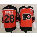 Men's Philadelphia Flyers #28 Claude Giroux Orange Adidas 2020-21 Stitched NHL Jersey