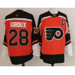Men's Philadelphia Flyers #28 Claude Giroux Orange Adidas 2020-21 Stitched NHL Jersey