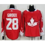 Men's Team Canada #28 Claude Giroux Red 2016 World Cup of Hockey Game Jersey