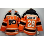 Old Time Hockey Philadelphia Flyers #28 Claude Giroux 2012 Winter Classic Orange Kids Hoodie