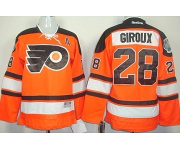 Philadelphia Flyers #28 Claude Giroux 2012 Winter Classic Orange Kids Jersey
