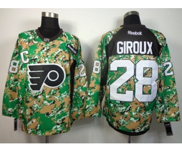 Philadelphia Flyers #28 Claude Giroux 2014 Camo Jersey