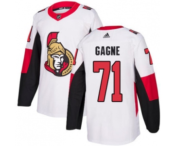 Adidas Men's Ottawa Senators #71 Gabriel Gagne Authentic White Away NHL Jersey